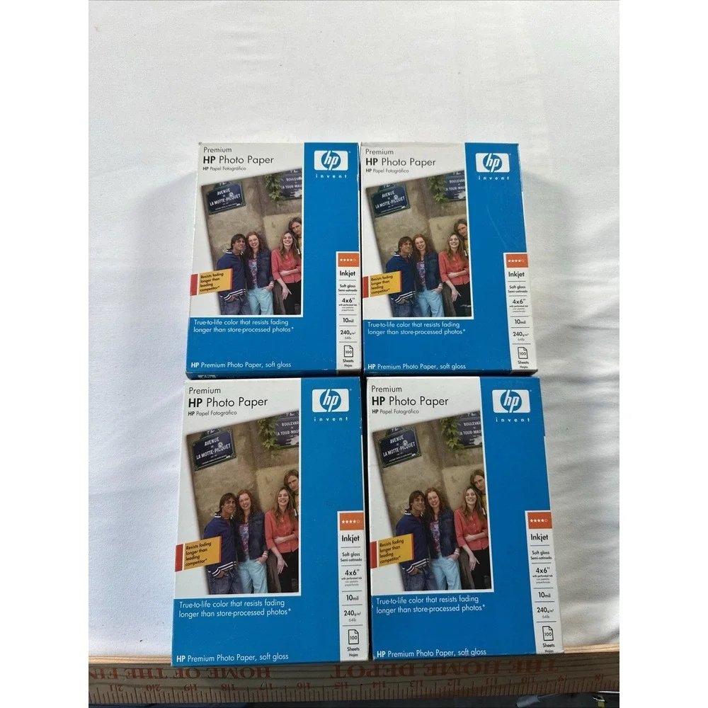 HP Premium Photo Paper 4x6‎ Lot of 4 Soft Gloss 100 Sheets 1 Glossy 60 Sheets